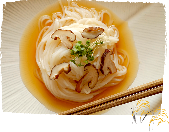 いつも食べるお米で作ったつるつる麺 米粉麺について